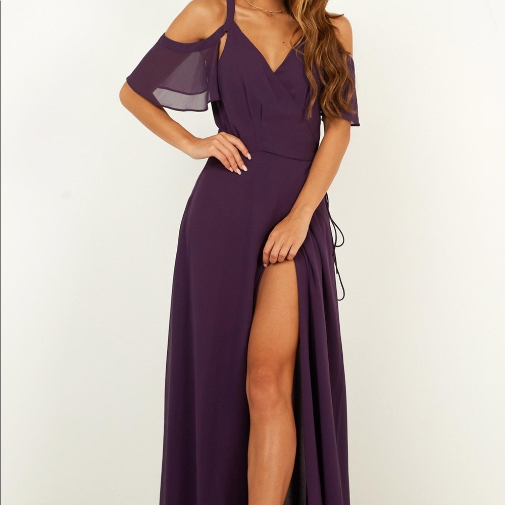 “Give You My All” Purple/Aubergine Showpo Formal Maxi Dress w/ Tags